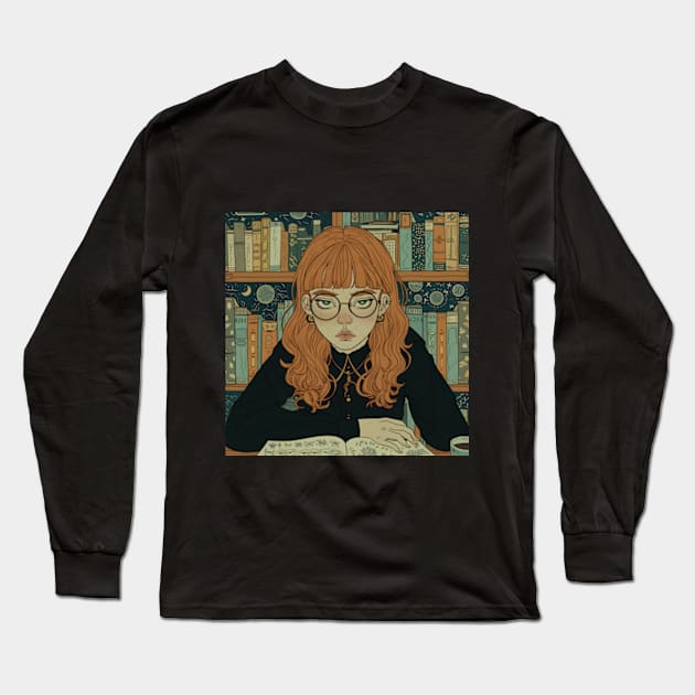 Dark Academia Aesthetic Long Sleeve T-Shirt by peculiarbutcute